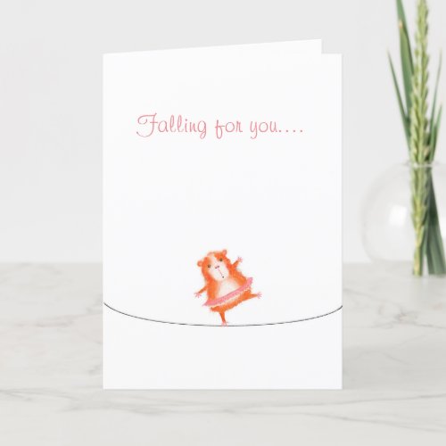 Guinea pig Valentines Day card