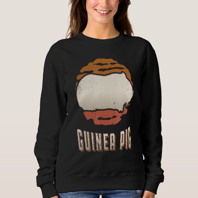 Guinea Pig Vintage Retro Classic Animal Sunset Sweatshirt (Front)
