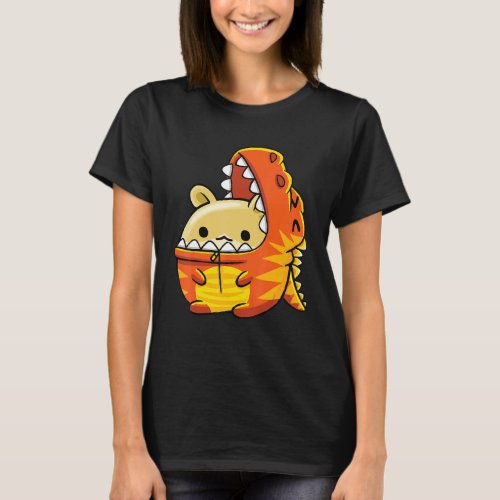 Guinea Pig Wearing Rex Dinosaur Golden Or A Syrian T_Shirt