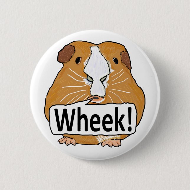 Guinea Pig Wheek Button (Front)