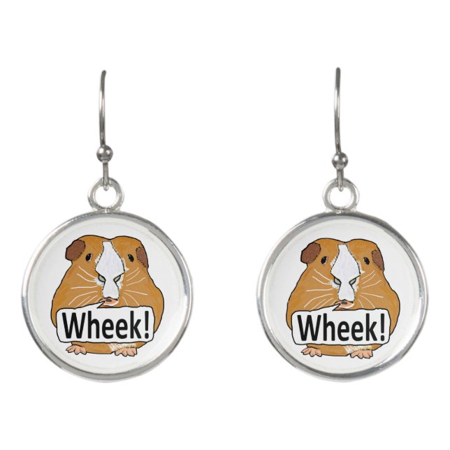 Guinea Pig Wheek Earrings (Front)