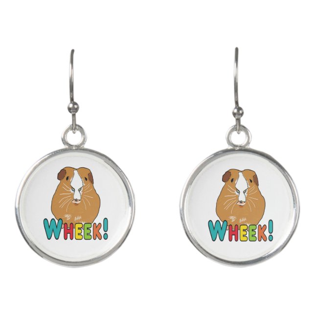 Guinea Pig Wheek Earrings (Front)