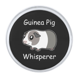 Guinea Pig Whisperer Silver Finish Lapel Pin