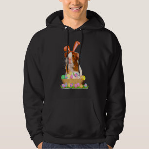 Guinea Pig With Cute Bunny Ears Easter Day Eggs Ba Hoodie