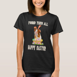 Guinea Pig With Cute Bunny Ears Easter Day Eggs Ba T-Shirt
