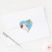 Guinea pig with flower heart sticker (Envelope)