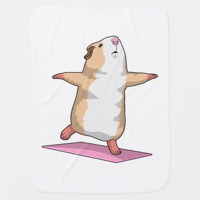 Guinea pig Yoga Meditation Fitness Baby Blanket (Front)