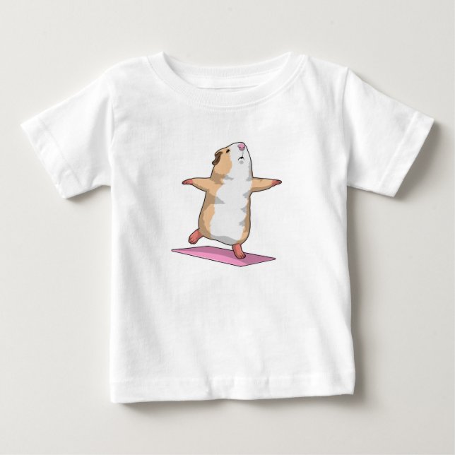 Guinea pig Yoga Meditation Fitness Baby T-Shirt (Front)