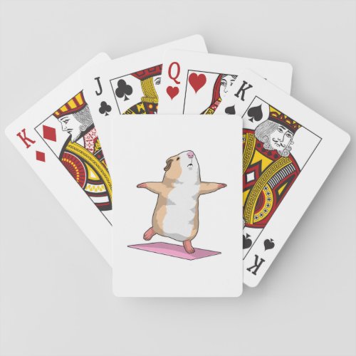 Guinea pig Yoga Meditation Fitness Playing Cards