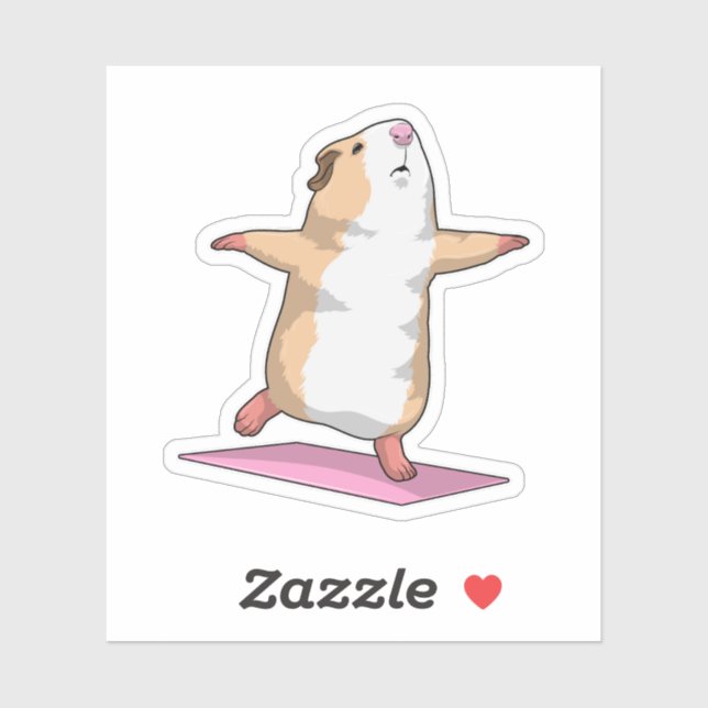 Guinea pig Yoga Meditation Fitness Sticker (Sheet)