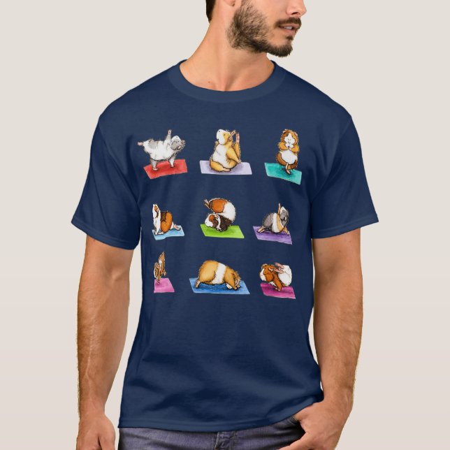 Guinea Pig Yoga Position Workout T-Shirt (Front)