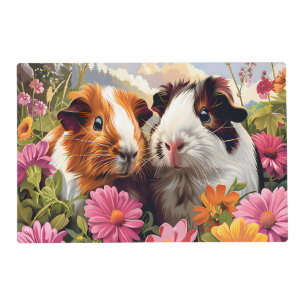 Guinea Pigs Among Wildflowers Placemat