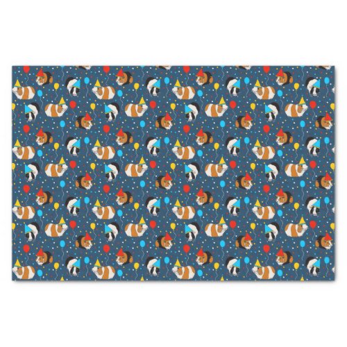 Guinea Pigs and Balloons Patterned Birthday Tissue Paper