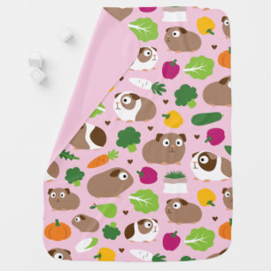 Guinea Pigs And Their Treats Baby Blanket