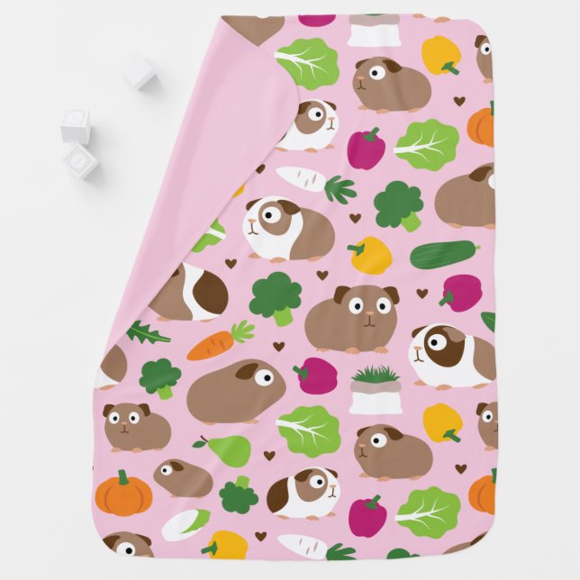 Guinea Pigs And Their Treats Baby Blanket (In Situ)