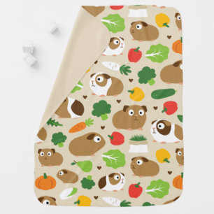 Guinea Pigs And Their Treats Baby Blanket