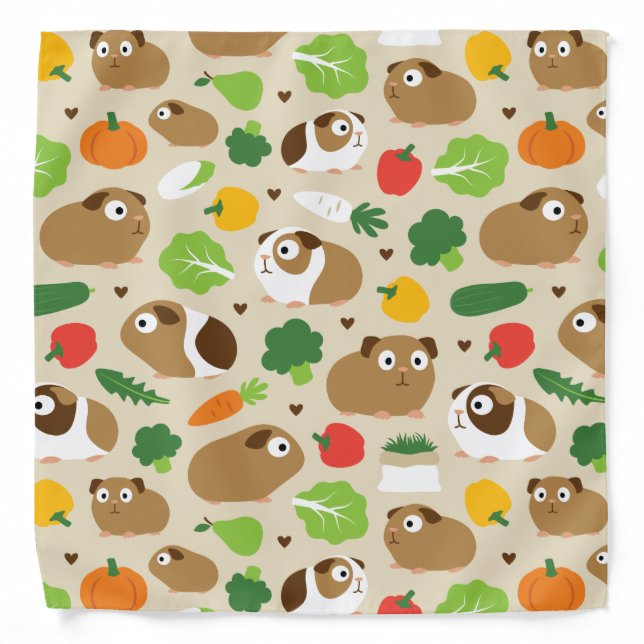 Guinea Pigs And Their Treats Bandana (Front)