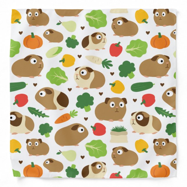 Guinea Pigs And Their Treats Bandana (Front)
