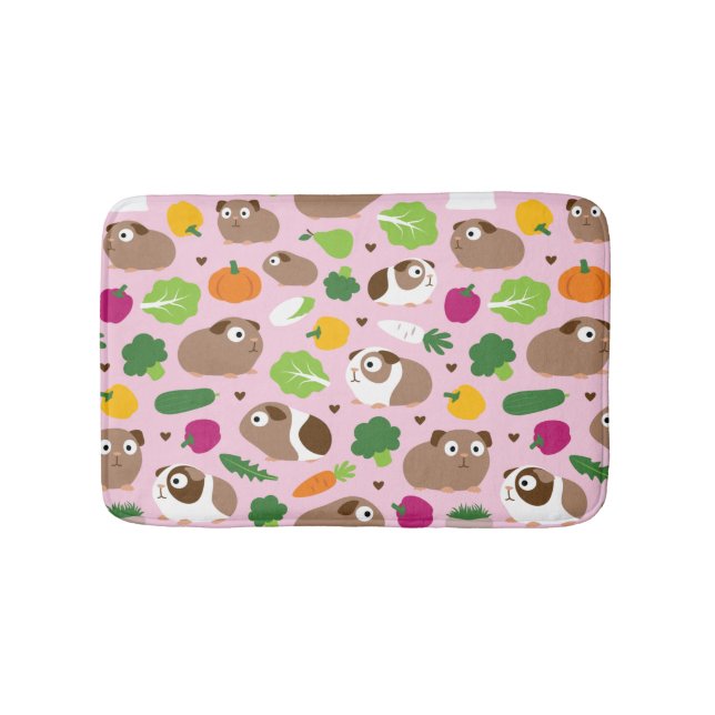 Guinea Pigs And Their Treats Bath Mat (Front)