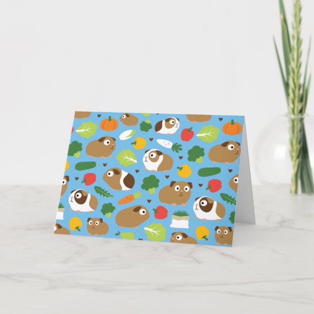 Guinea Pigs And Their Treats Card (Front)