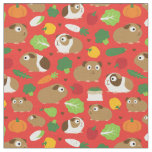 Guinea Pigs And Their Treats Fabric
