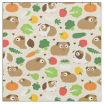 Guinea Pigs And Their Treats Fabric