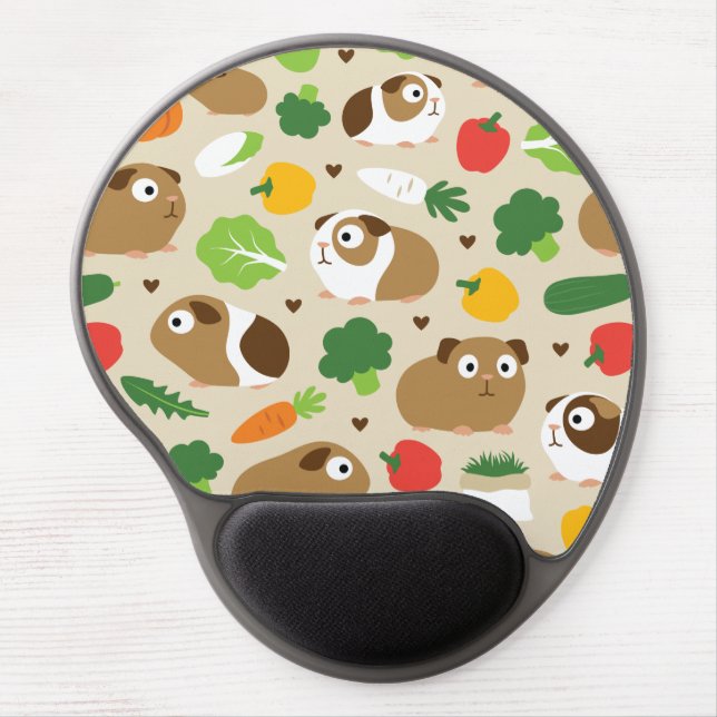 Guinea Pigs And Their Treats Gel Mouse Pad (Front)