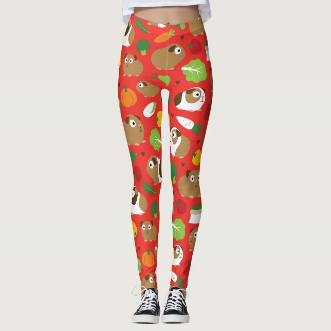 Guinea Pigs And Their Treats Leggings (Front)