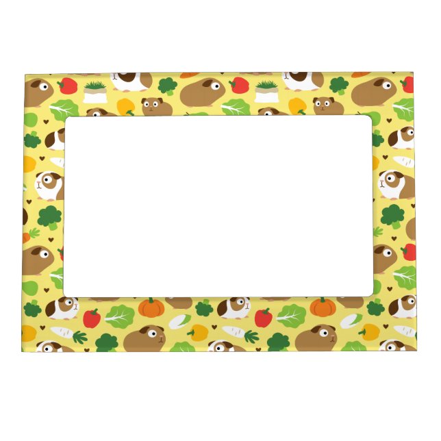 Guinea Pigs And Their Treats Magnetic Frame (Front)