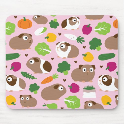 Guinea Pigs And Their Treats Mouse Pad