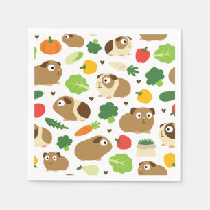 Guinea Pigs And Their Treats Napkins