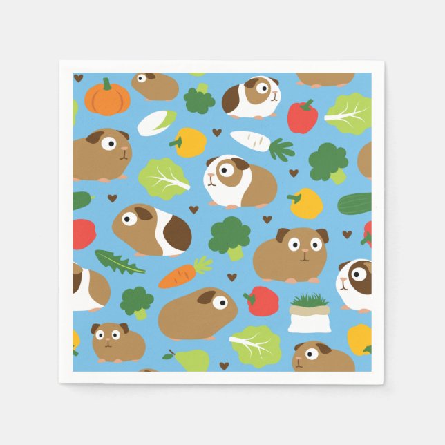 Guinea Pigs And Their Treats Napkins (Front)