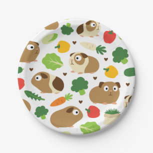 Guinea Pigs And Their Treats Paper Plates