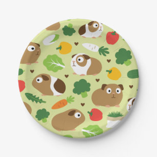 Guinea Pigs And Their Treats Paper Plates