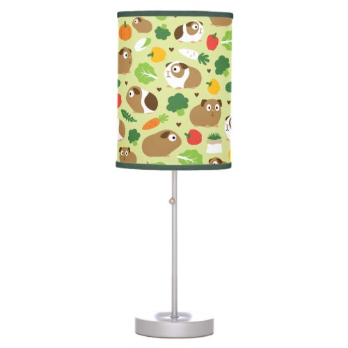 Guinea Pigs And Their Treats Table Lamp