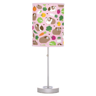 Guinea Pigs And Their Treats Table Lamp