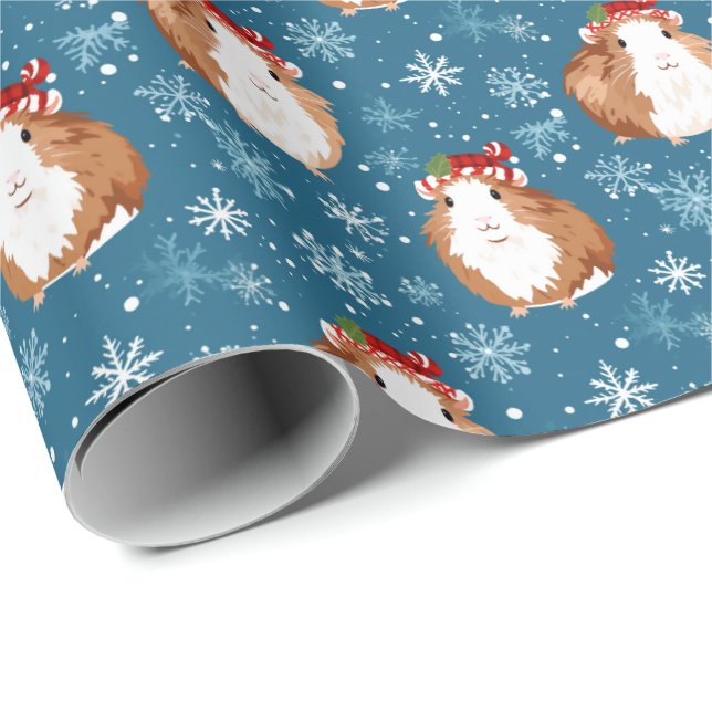 Guinea Pigs at Christmas Wrapping paper (Roll Corner)