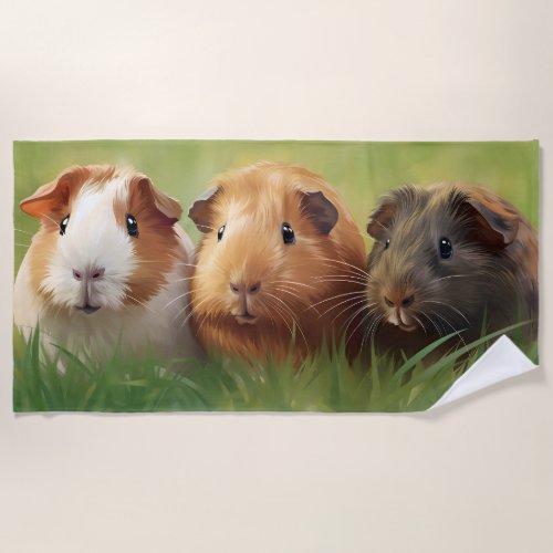 Guinea Pigs Beach Towel