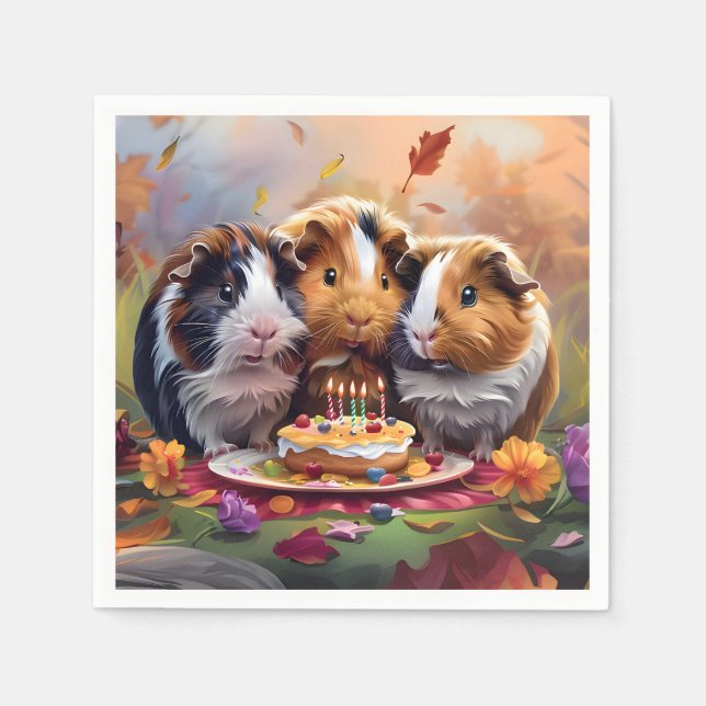 Guinea Pigs Birthday Party Napkins (Front)