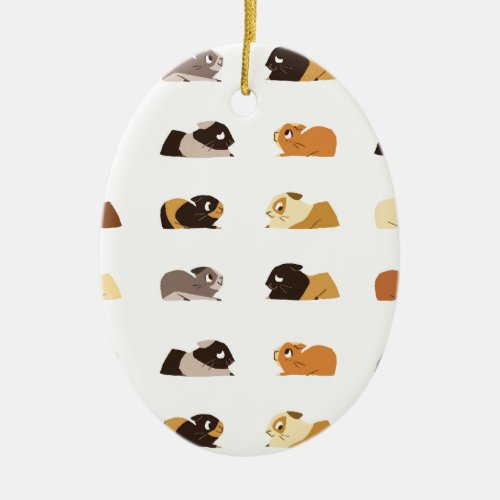 Guinea pigs ceramic ornament