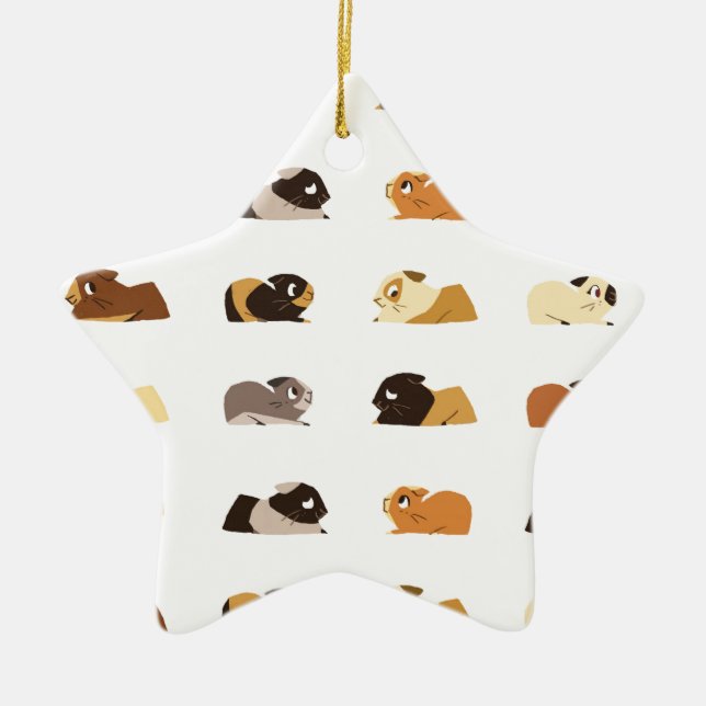 Guinea pigs ceramic ornament (Front)