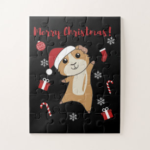 Guinea Pigs Christmas Winter Animals Jigsaw Puzzle