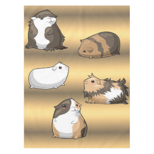 Guinea Pigs   Cute Guinea Pigs Gold Lover Gifts Tablecloth