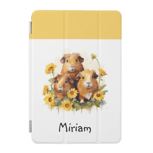 Guinea Pigs Cute Whimsical Animals Personalized iPad Mini Cover (Front)
