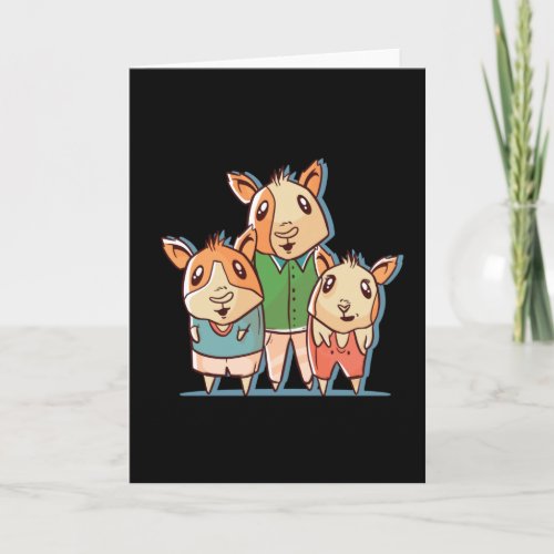 Guinea pigs family card