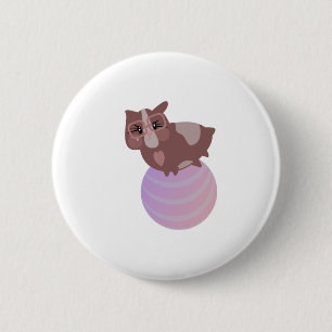Guinea Pigs Fitness Funny Design Button