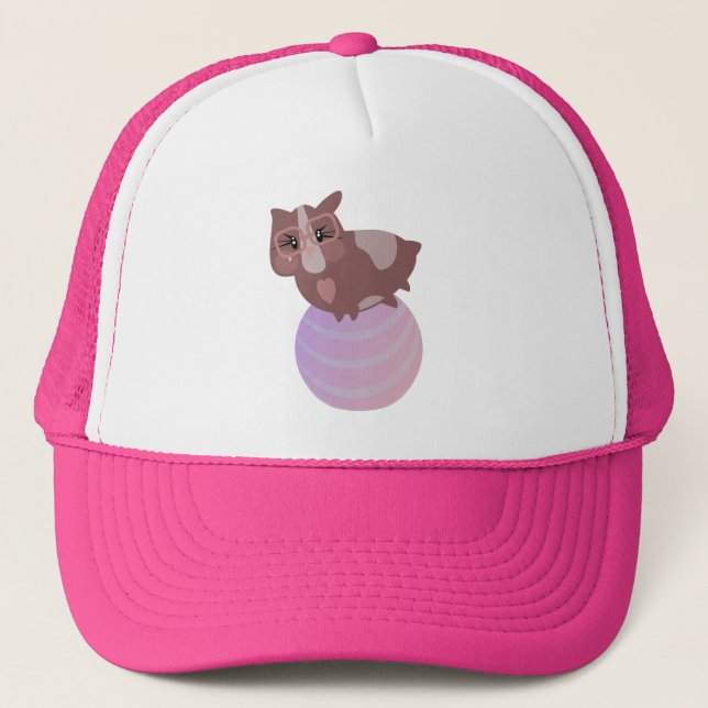 Guinea Pigs Fitness Funny Design Trucker Hat (Front)