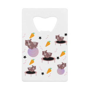 Guinea Pigs Fitness Gym Credit Card Bottle Opener