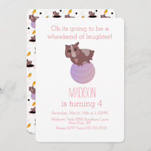 Guinea Pigs Fitness Gym Invitation