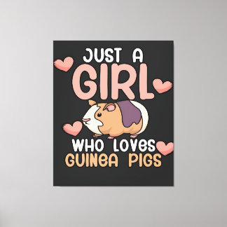 Guinea Pigs | Girl Who Loves Guinea Pigs Canvas Print